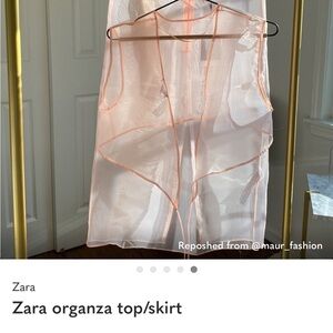 Zara organza top/skirt